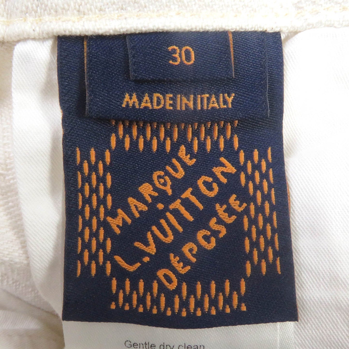 LOUIS VUITTON Denim pants 1AFQGH cotton Ecru 30
