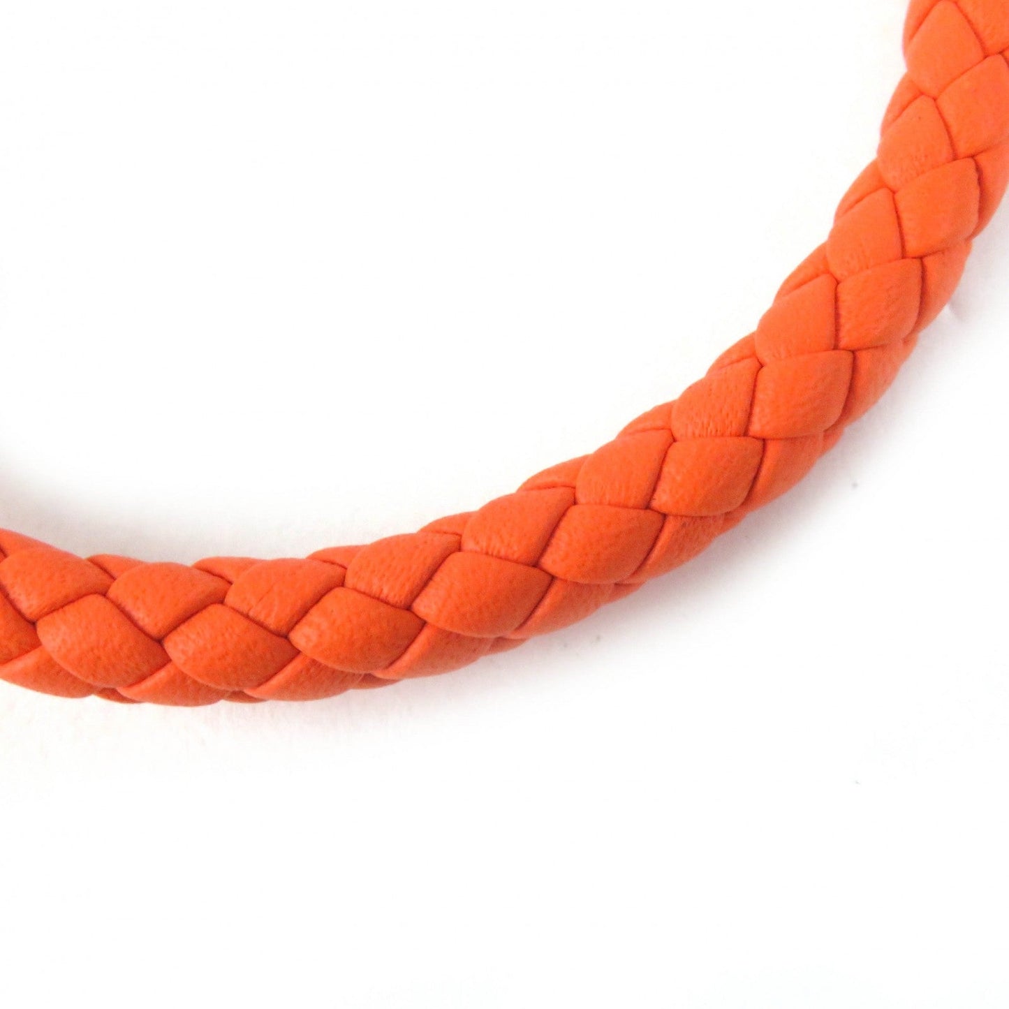 HERMES bracelet leather Orange Grenan