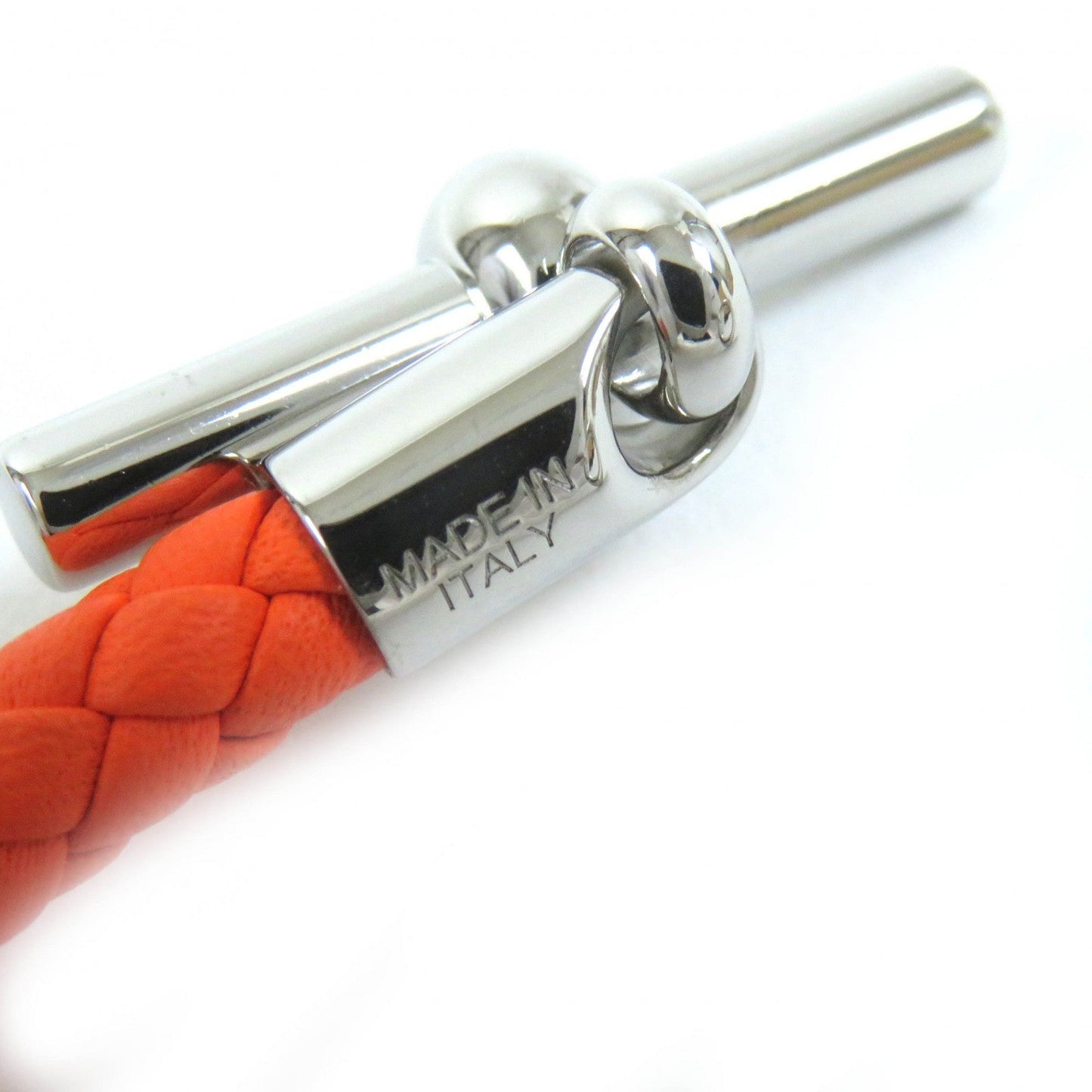 HERMES bracelet leather Orange Grenan