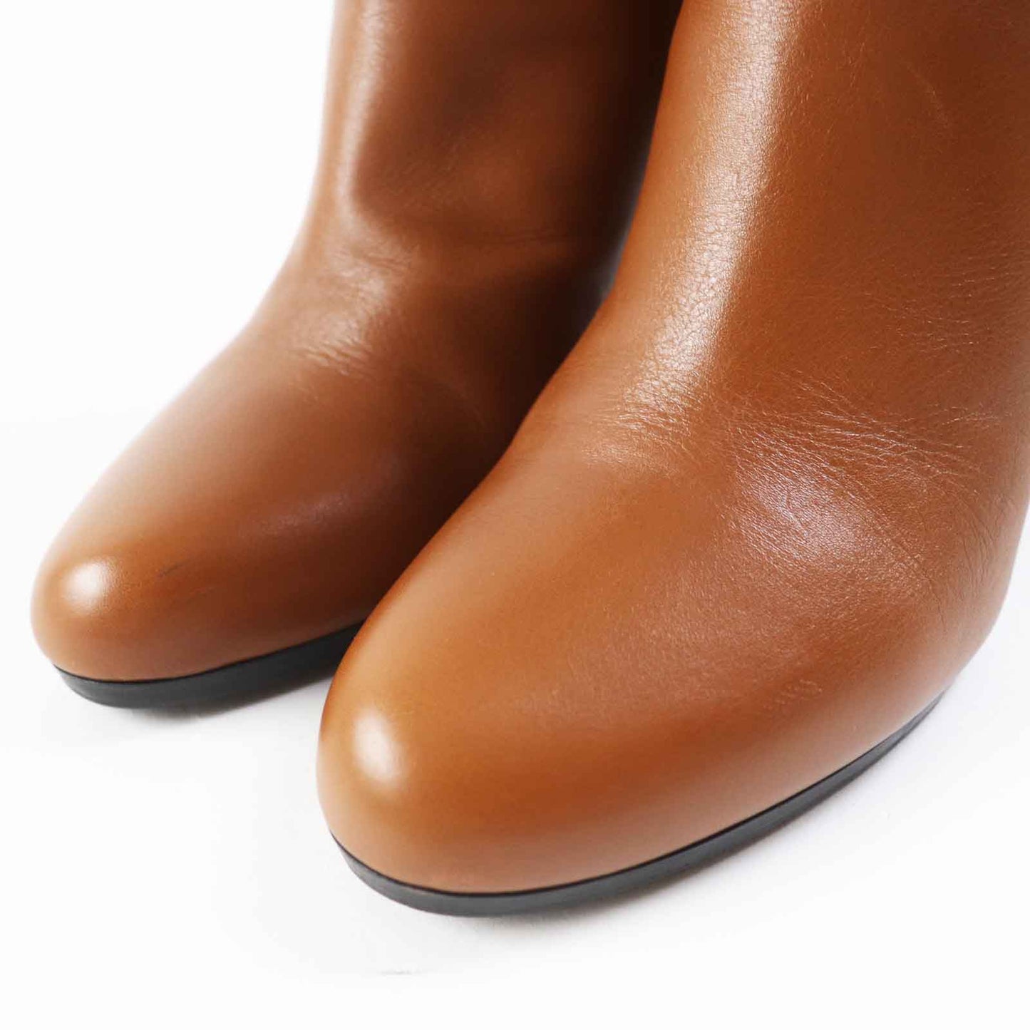 HERMES short boots leather Brown JOUEUSE 38.5