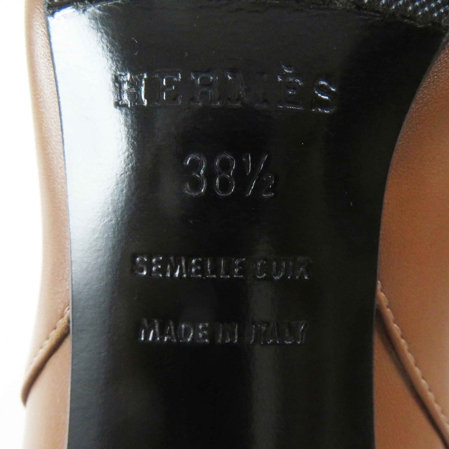 HERMES short boots leather Brown JOUEUSE 38.5
