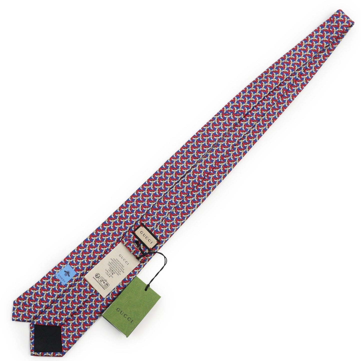 GUCCI tie 750484 silk multicolor TIE GG BELTS 7.0