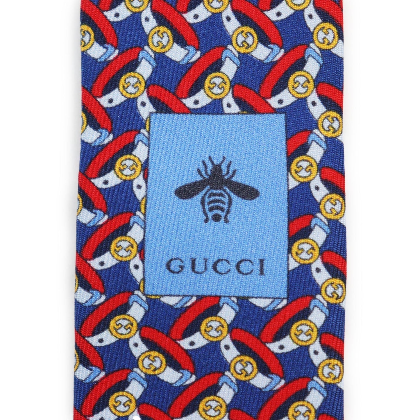 GUCCI tie 750484 silk multicolor TIE GG BELTS 7.0