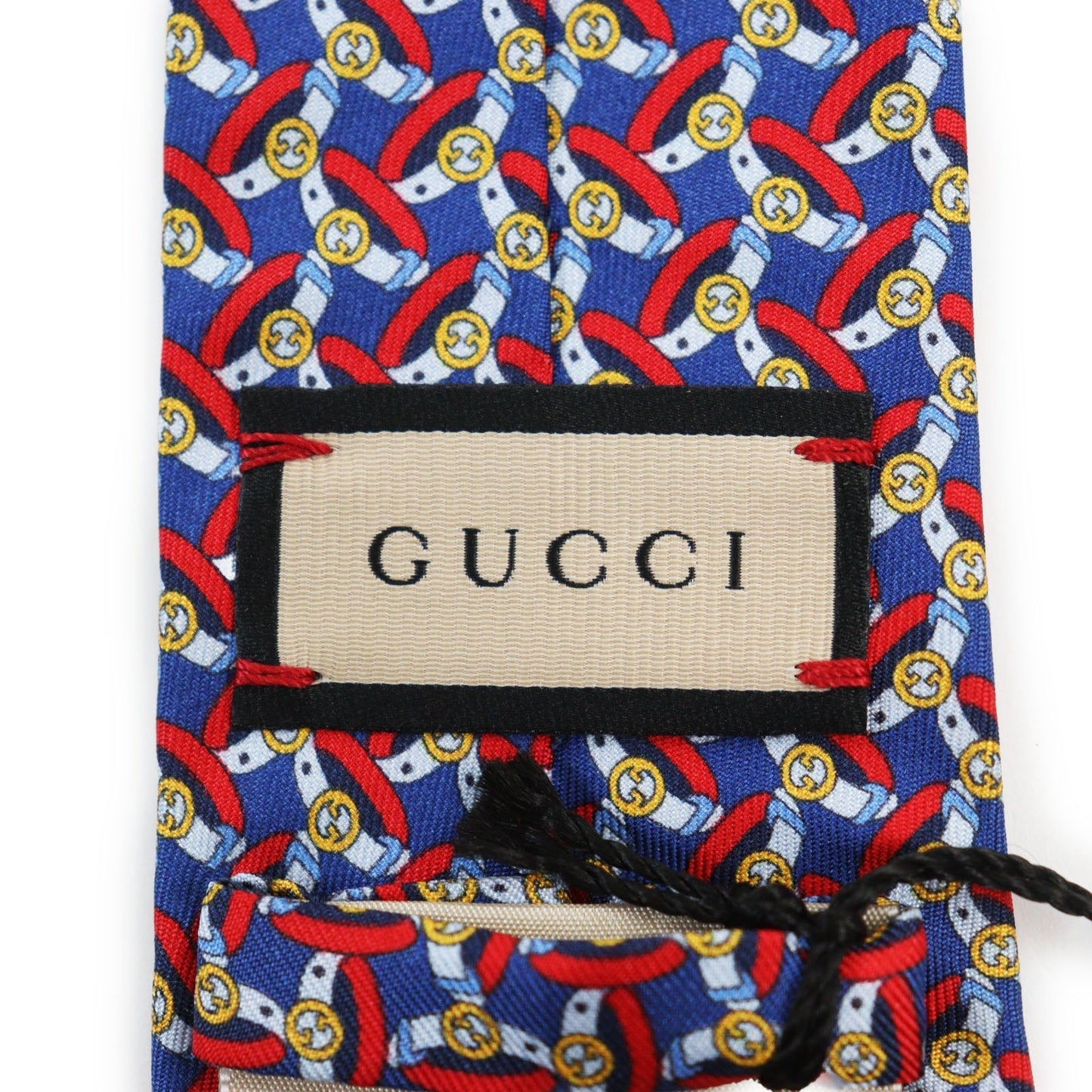 GUCCI tie 750484 silk multicolor TIE GG BELTS 7.0
