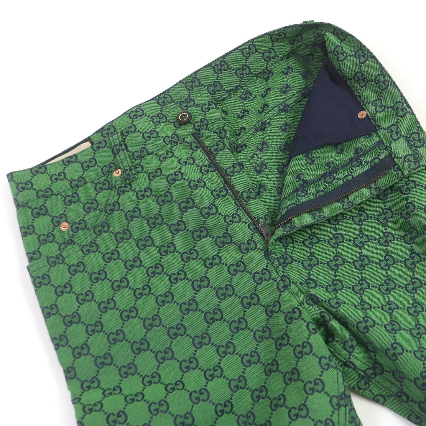 GUCCI Denim pants 623953 cotton green 30