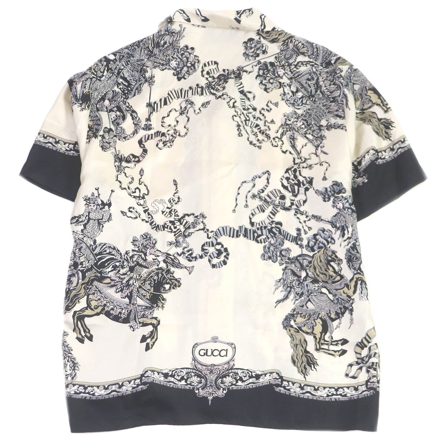 GUCCI Short sleeve shirt 716118 silk Light beige type 48
