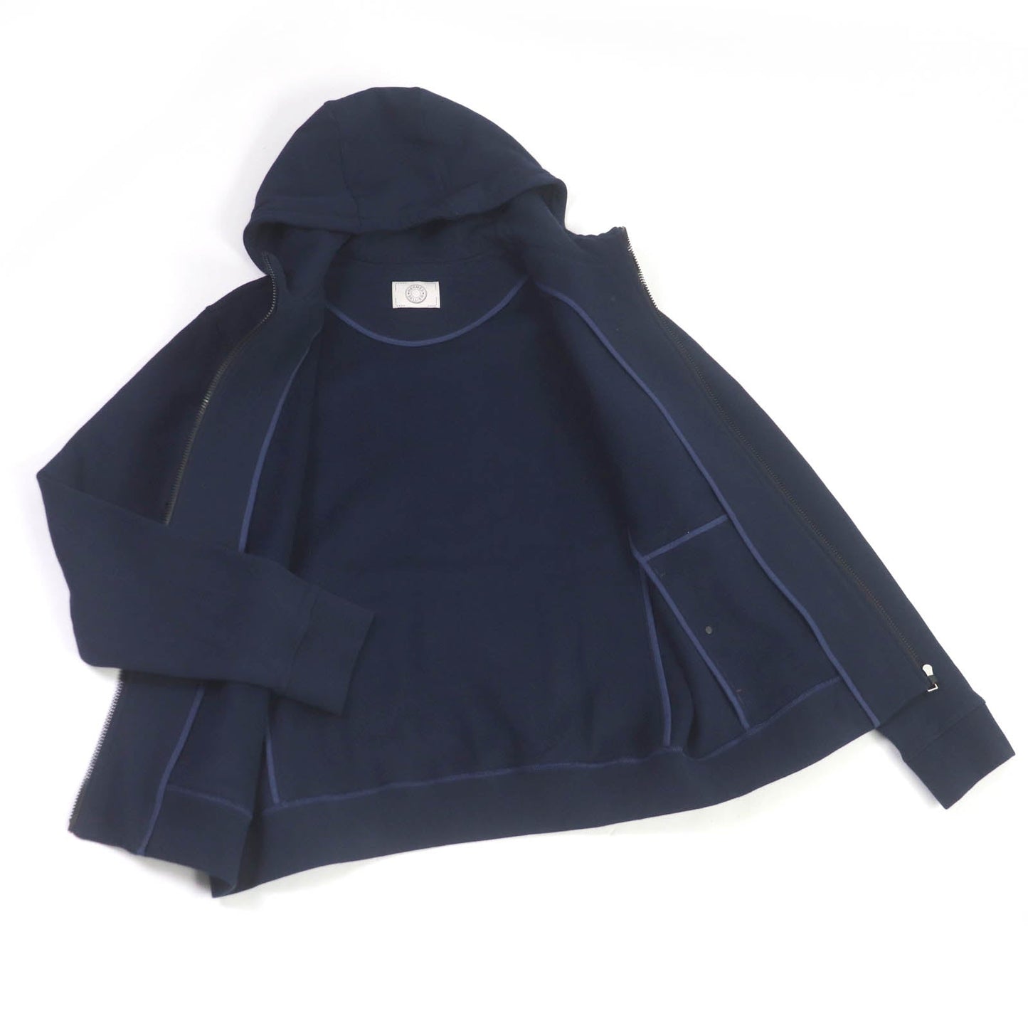 HERMES Hoodie H800742E 03S cotton Navy Hermes Fit M