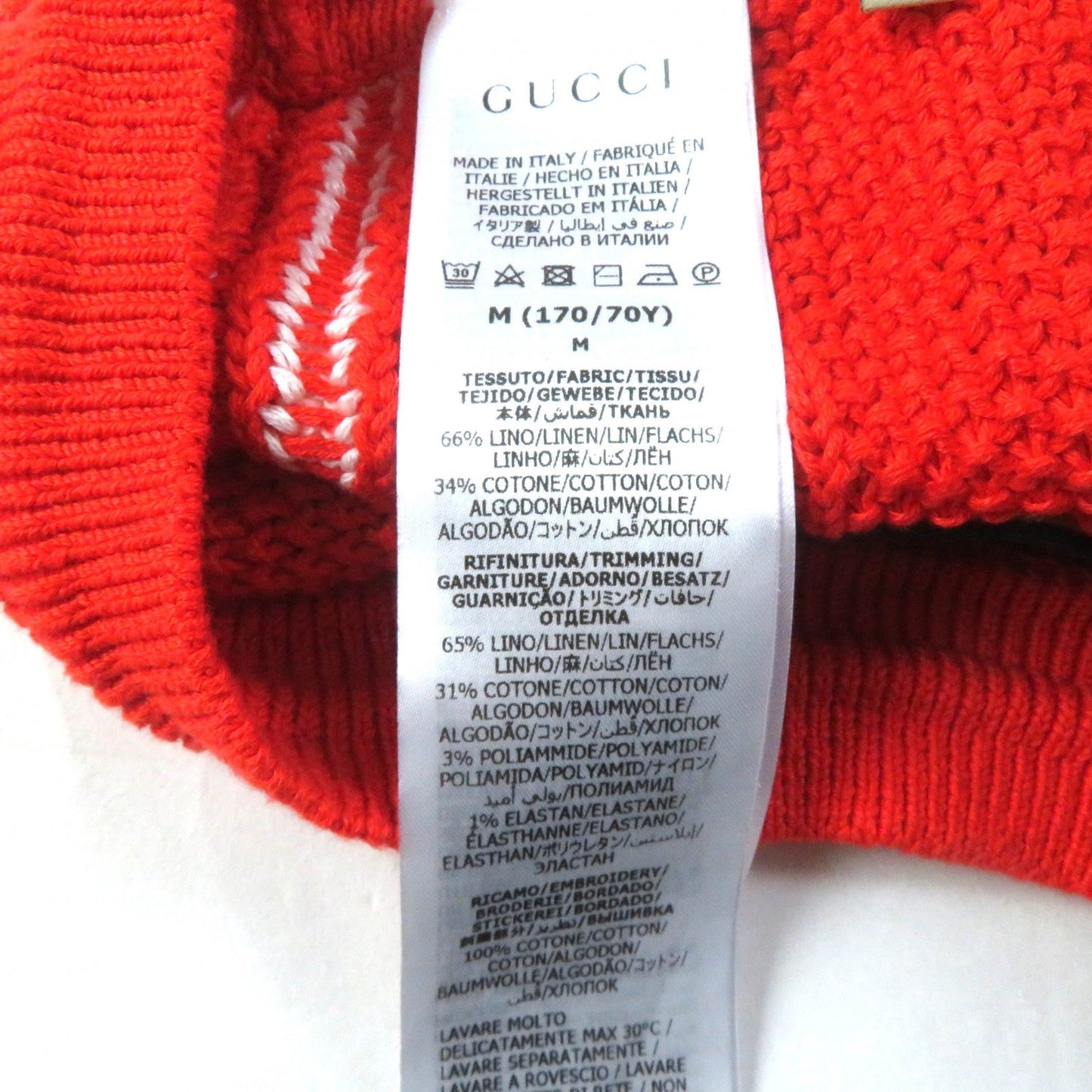 GUCCI Shorts 693835 linen Orange white M