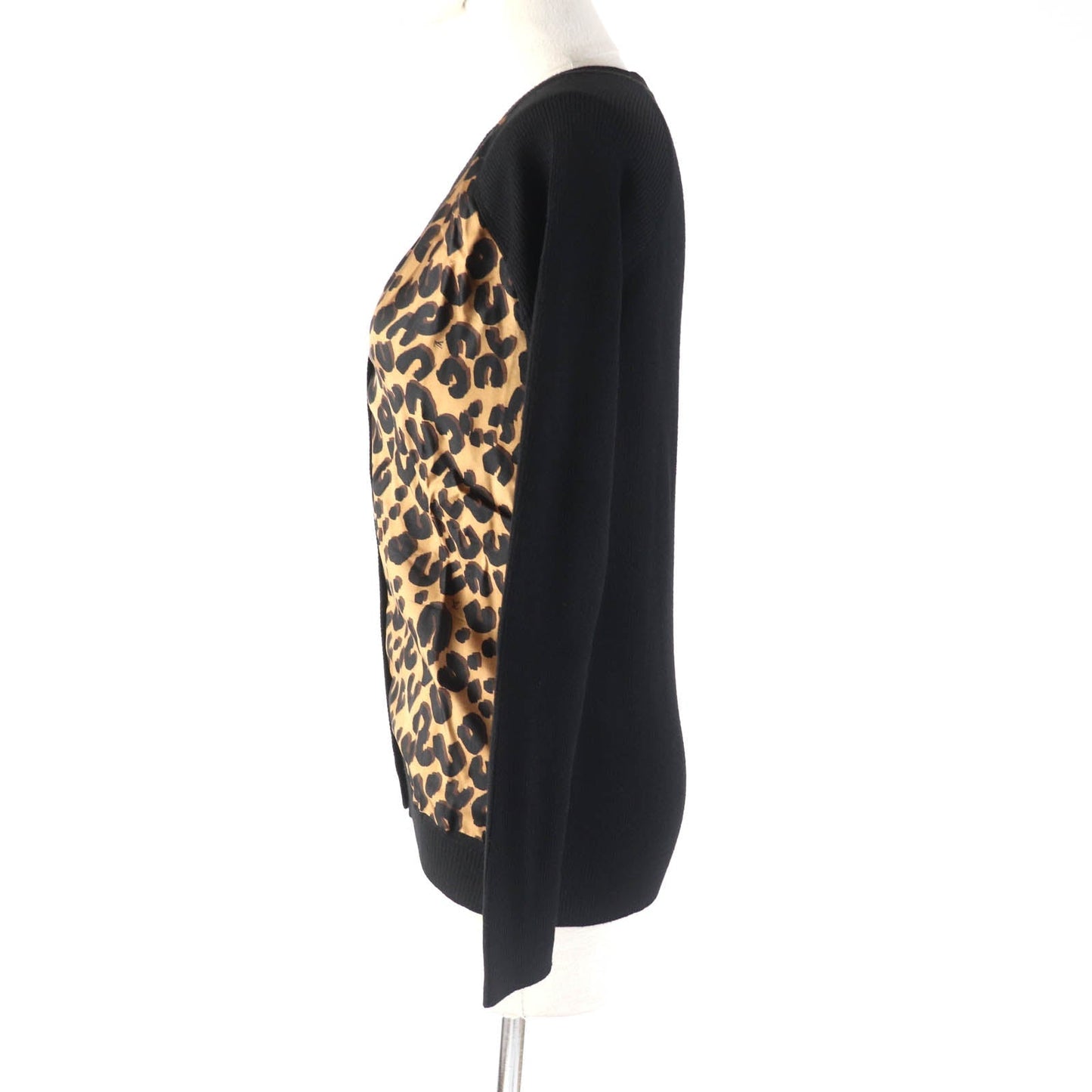 LOUIS VUITTON cardigan wool Black brown XS