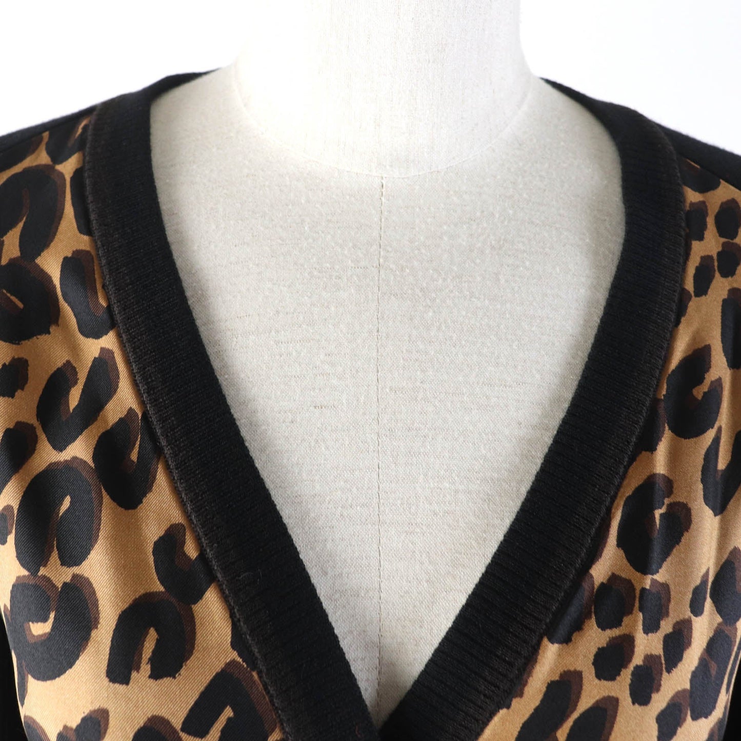 LOUIS VUITTON cardigan wool Black brown XS