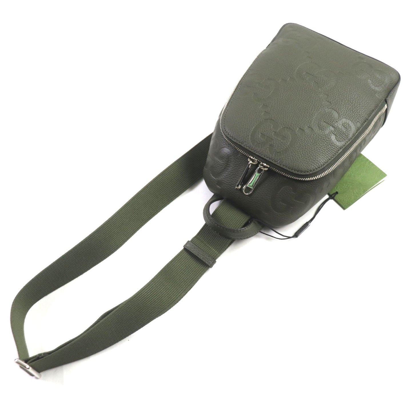 GUCCI Sling bag 766937 leather Khaki (dark green) Jumbo GG