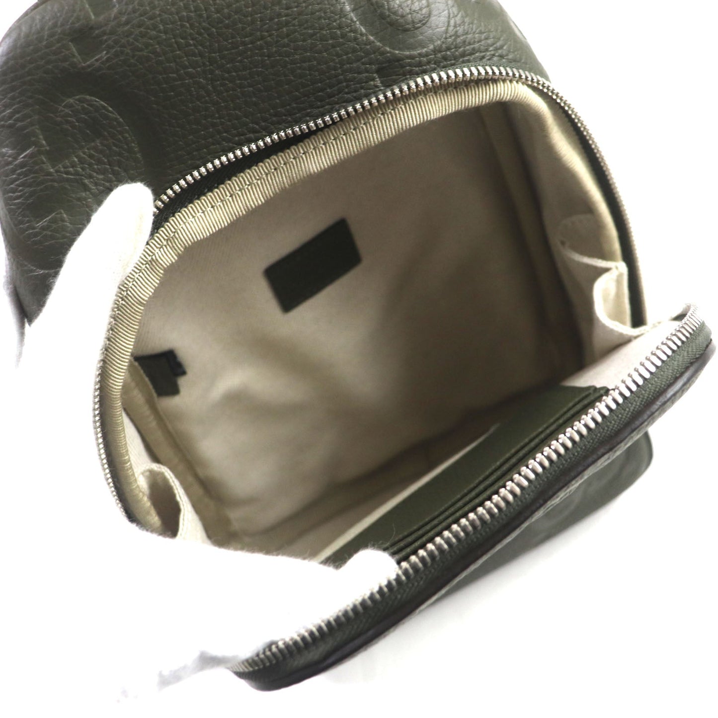 GUCCI Sling bag 766937 leather Khaki (dark green) Jumbo GG