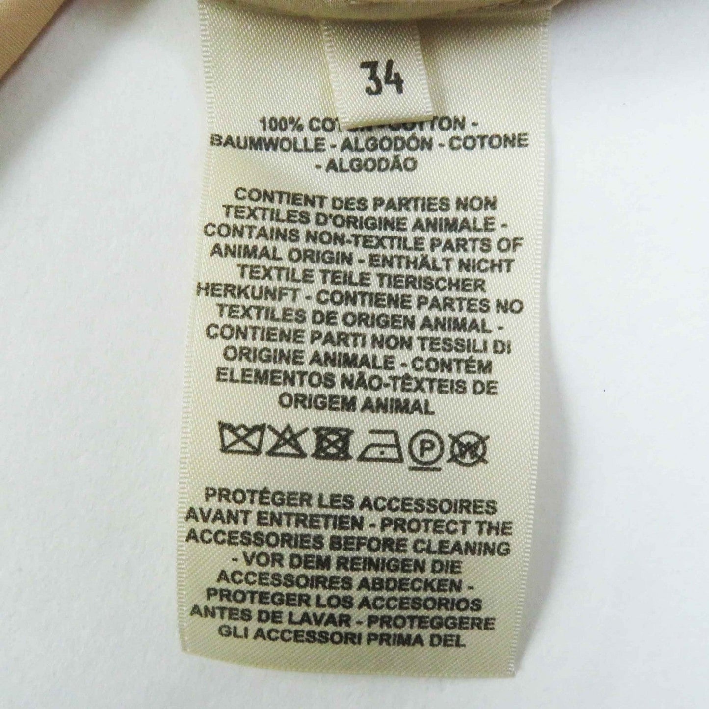 HERMES one piece 3E0548DX cotton beige 34