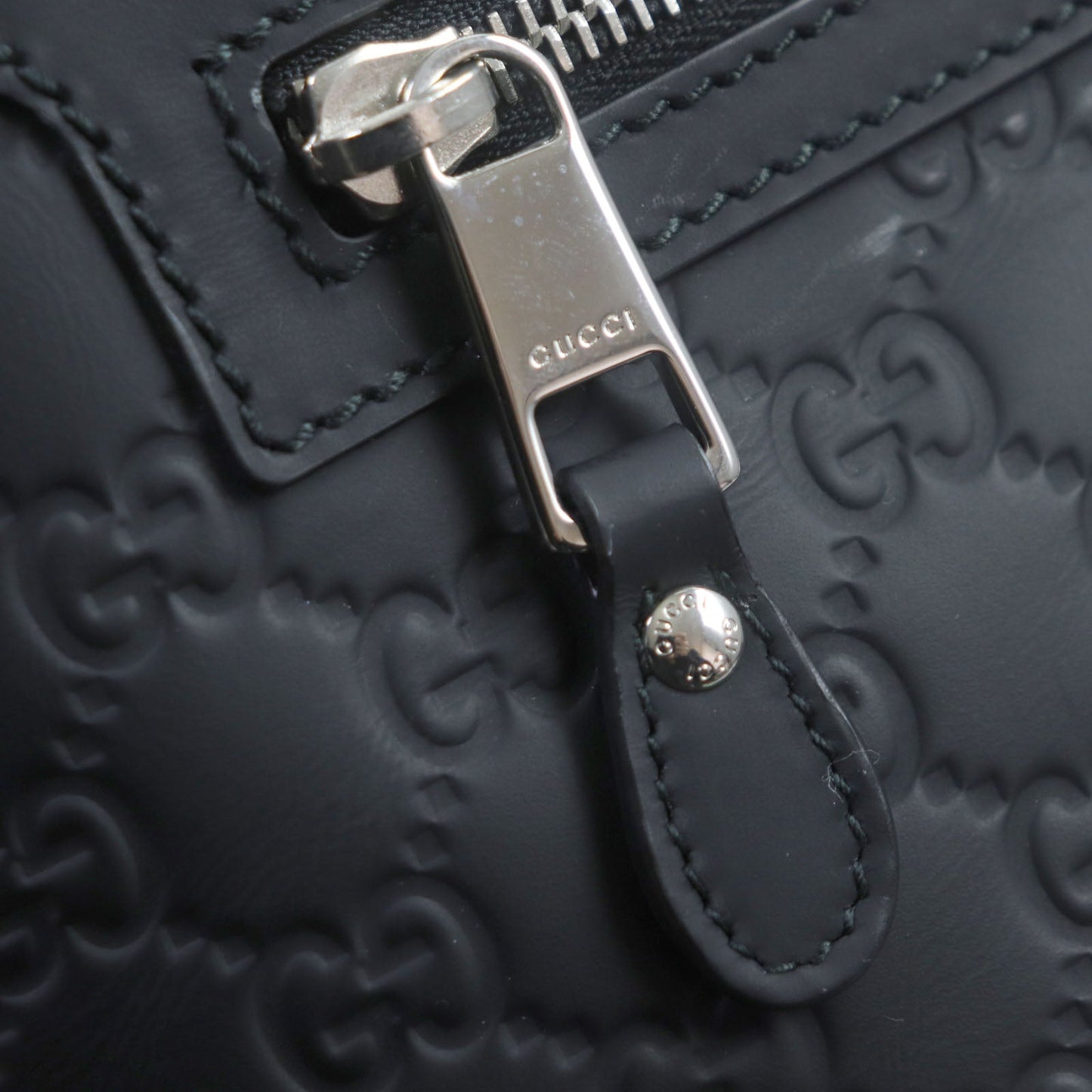 GUCCI Sling bag 246409 Sima leather black Webline Sherryline Guccisima