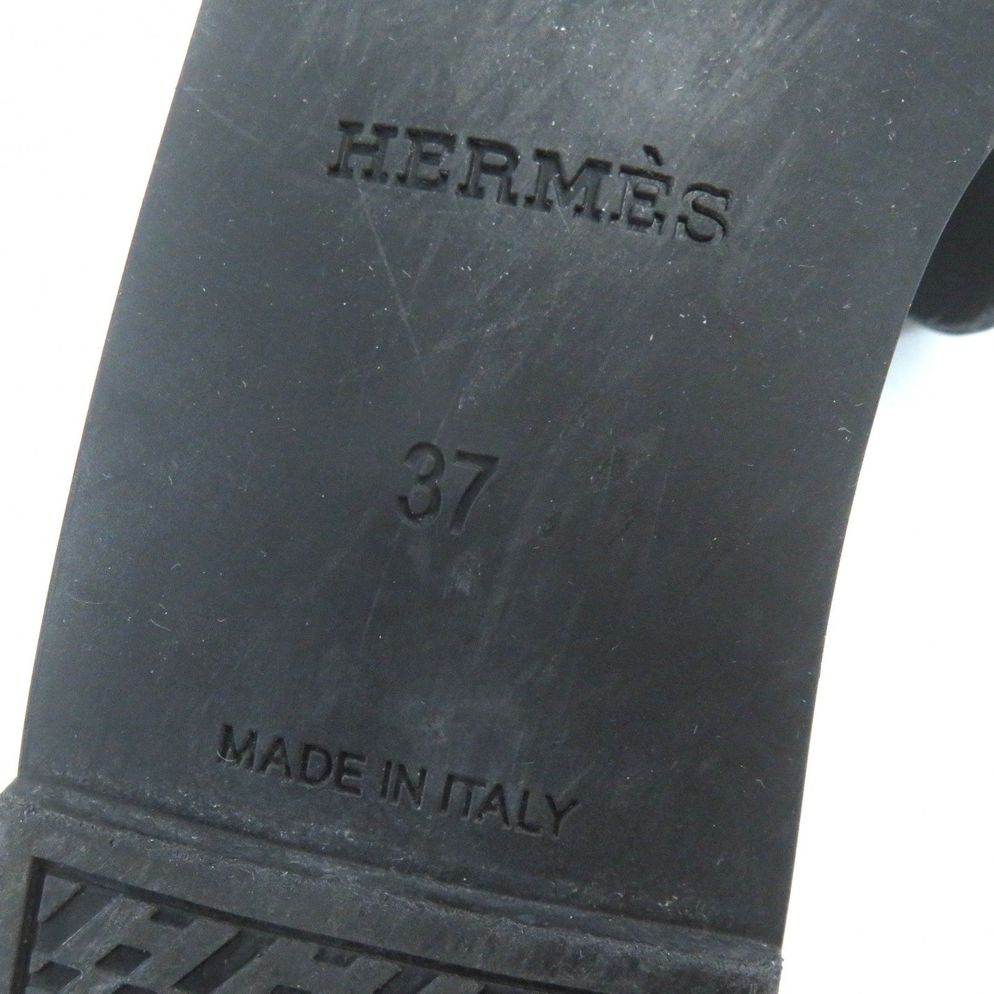 HERMES Sandals rubber black 37