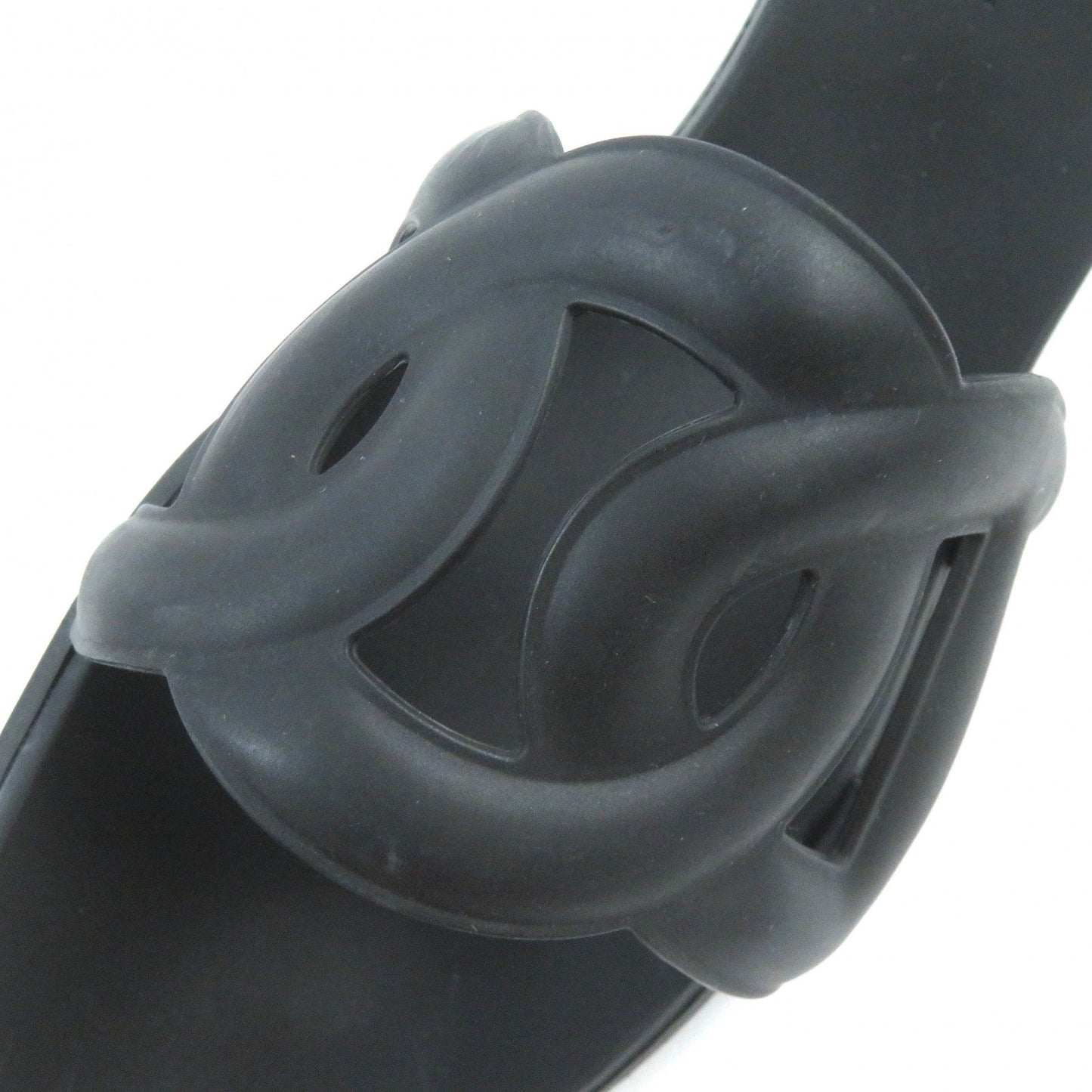 HERMES Sandals rubber black 37