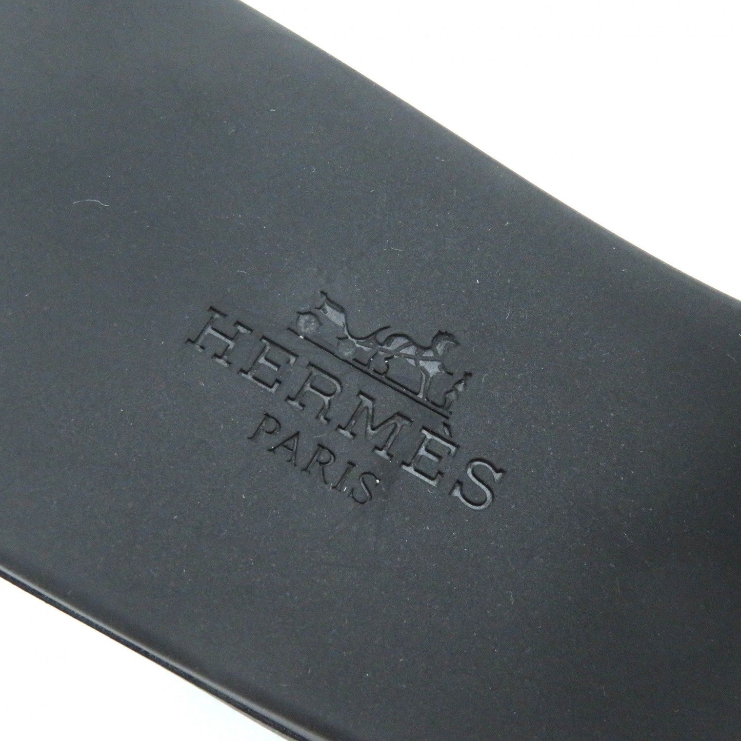 HERMES Sandals rubber black 37