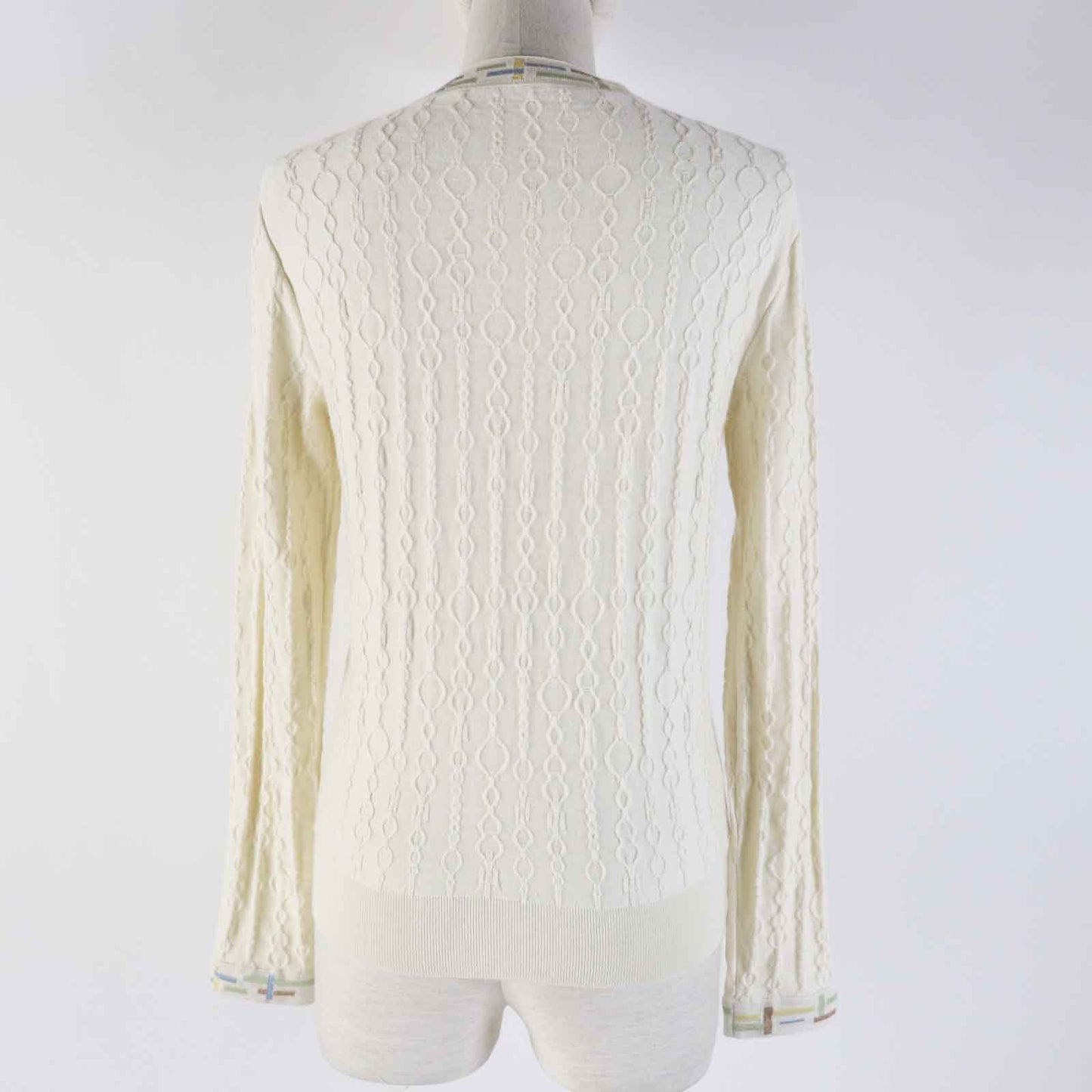 HERMES knit 3H2619DA cashmere Ivory Do Re Boucles 36
