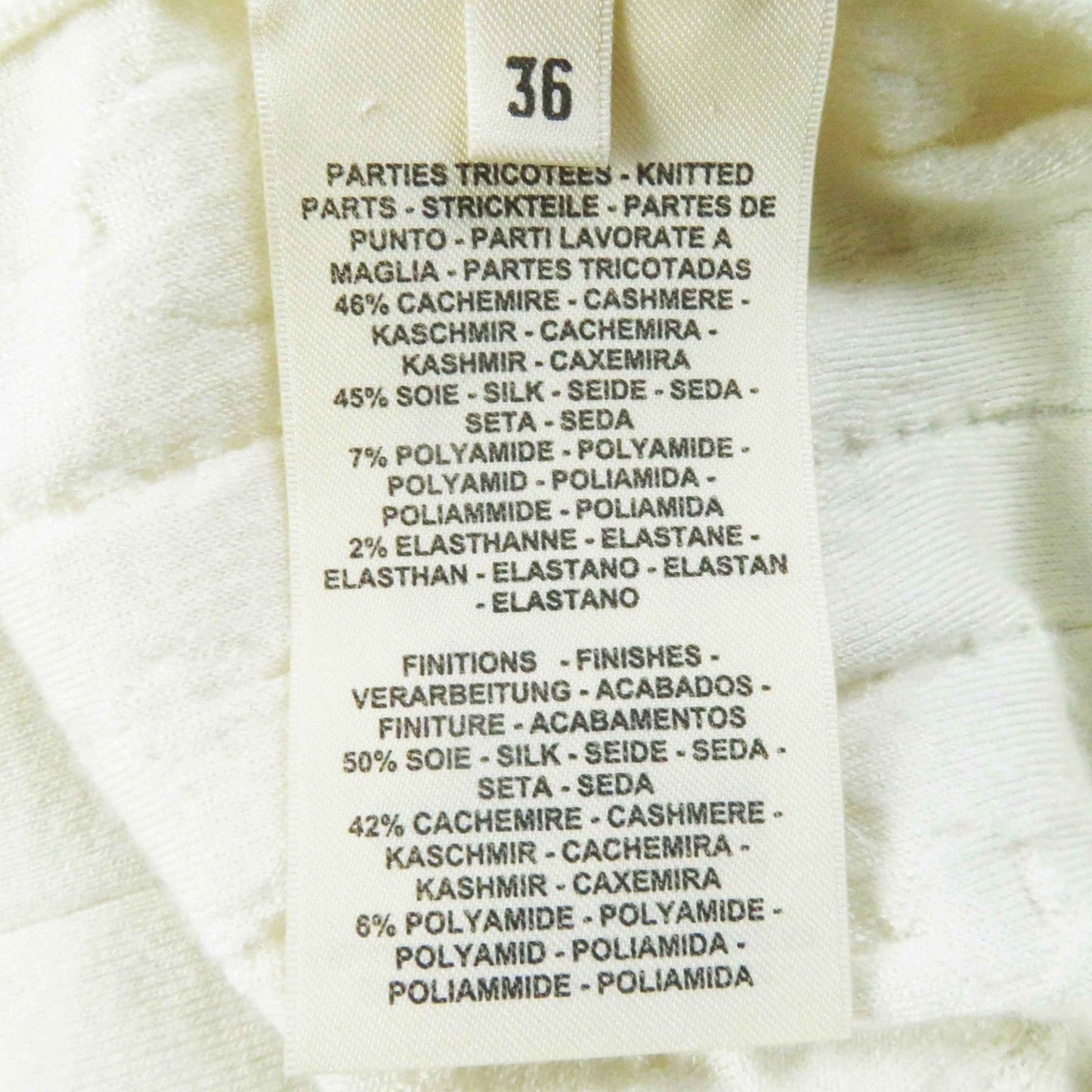 HERMES knit 3H2619DA cashmere Ivory Do Re Boucles 36