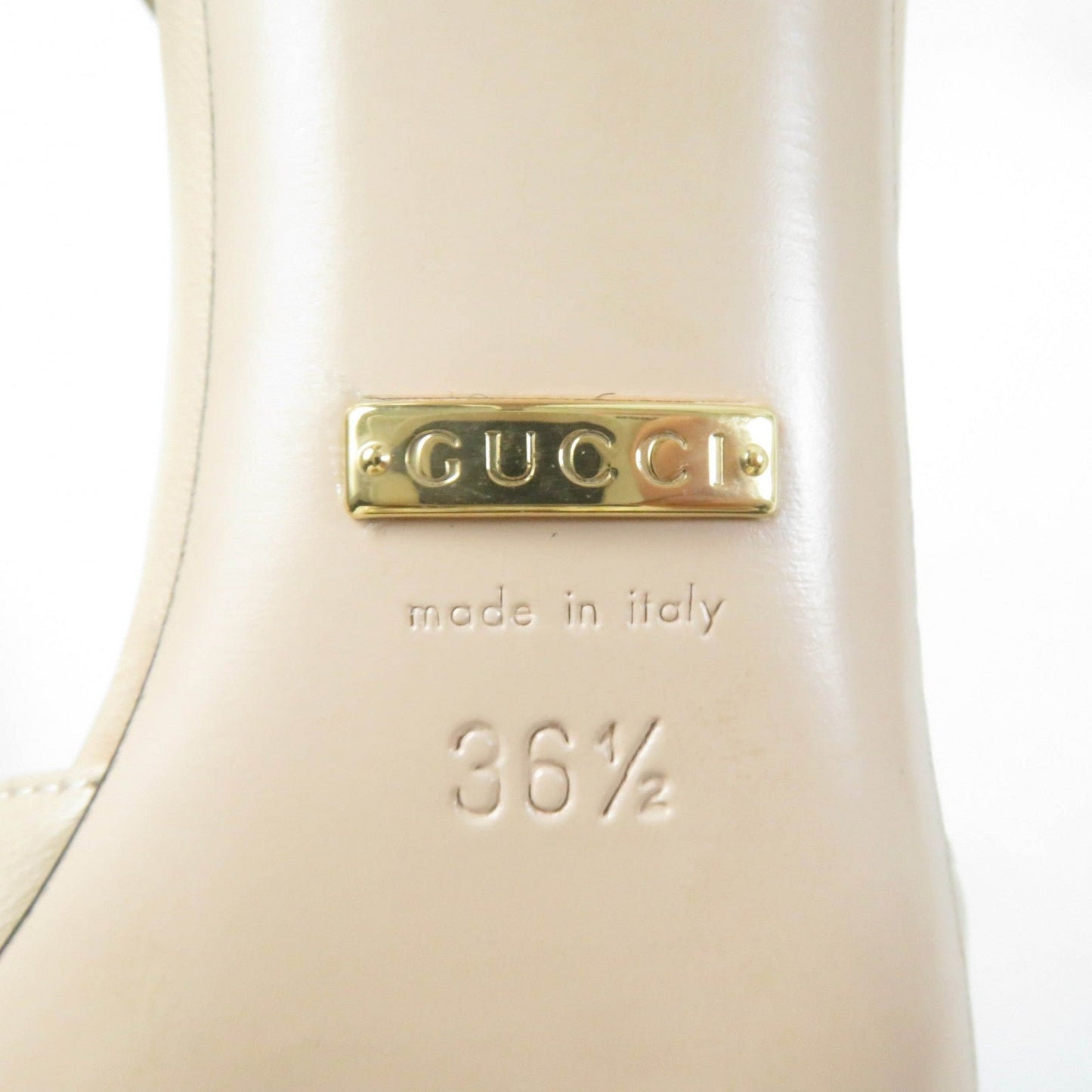 GUCCI pumps 626711 leather beige 36.5
