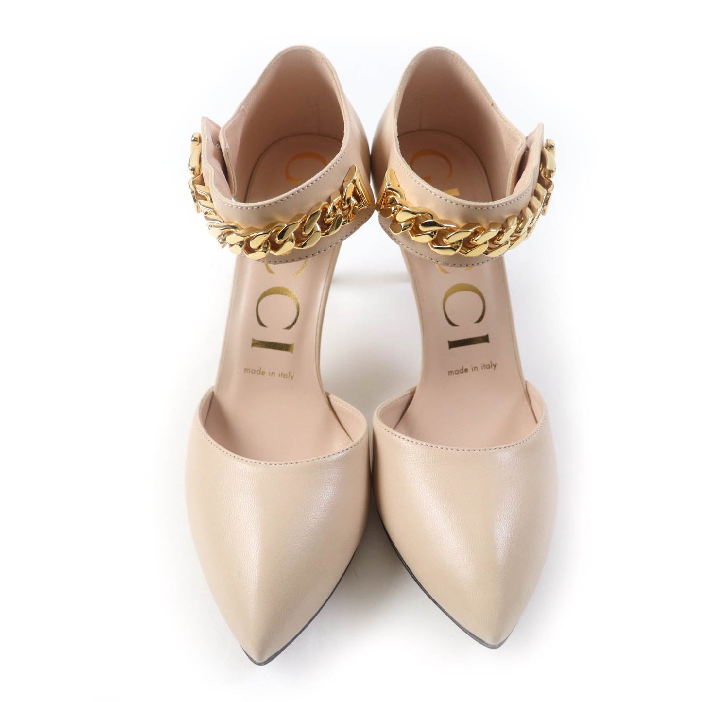 GUCCI pumps 626711 leather beige 36.5
