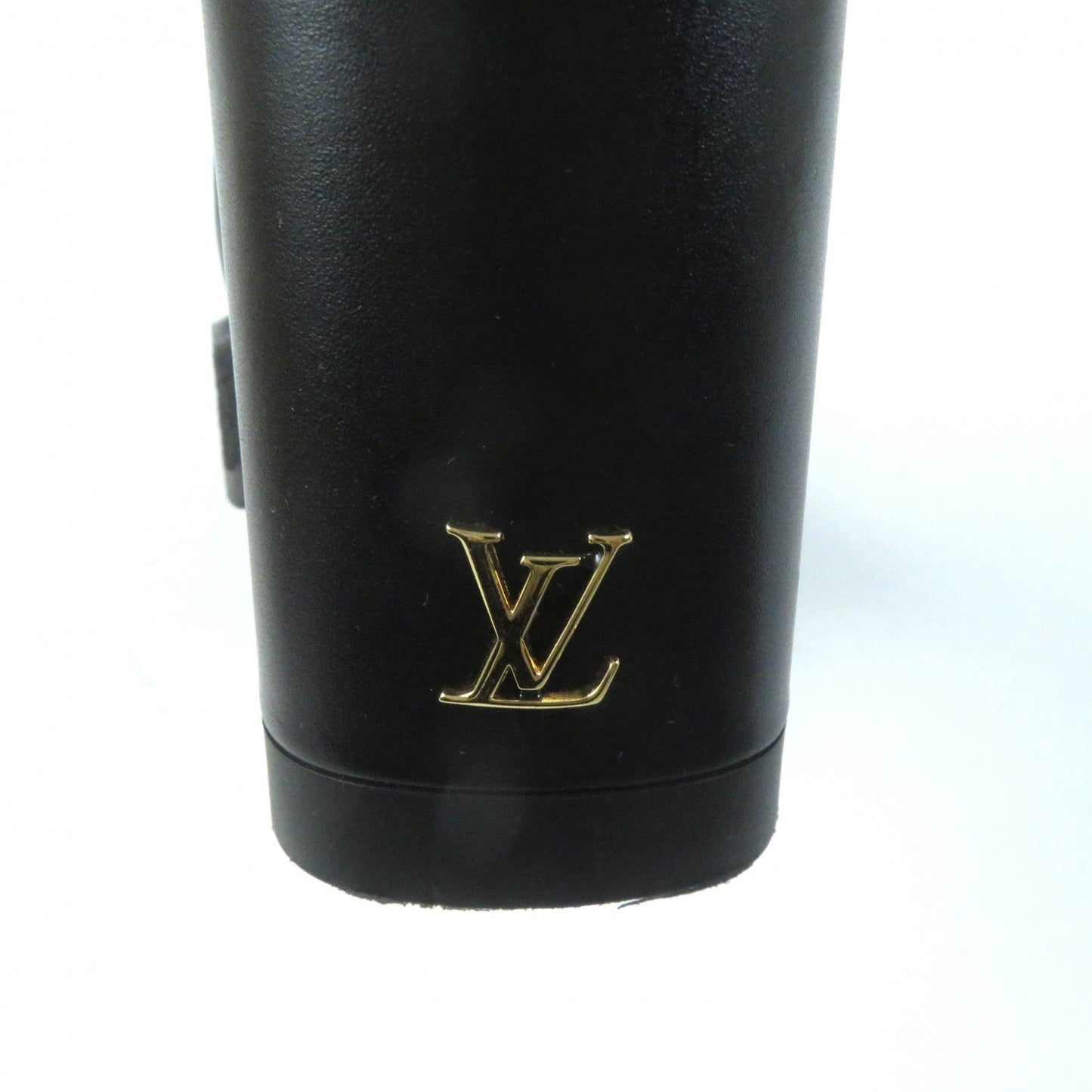 LOUIS VUITTON Ankle boots 1AABB7 leather Black brown Bobble Line 37