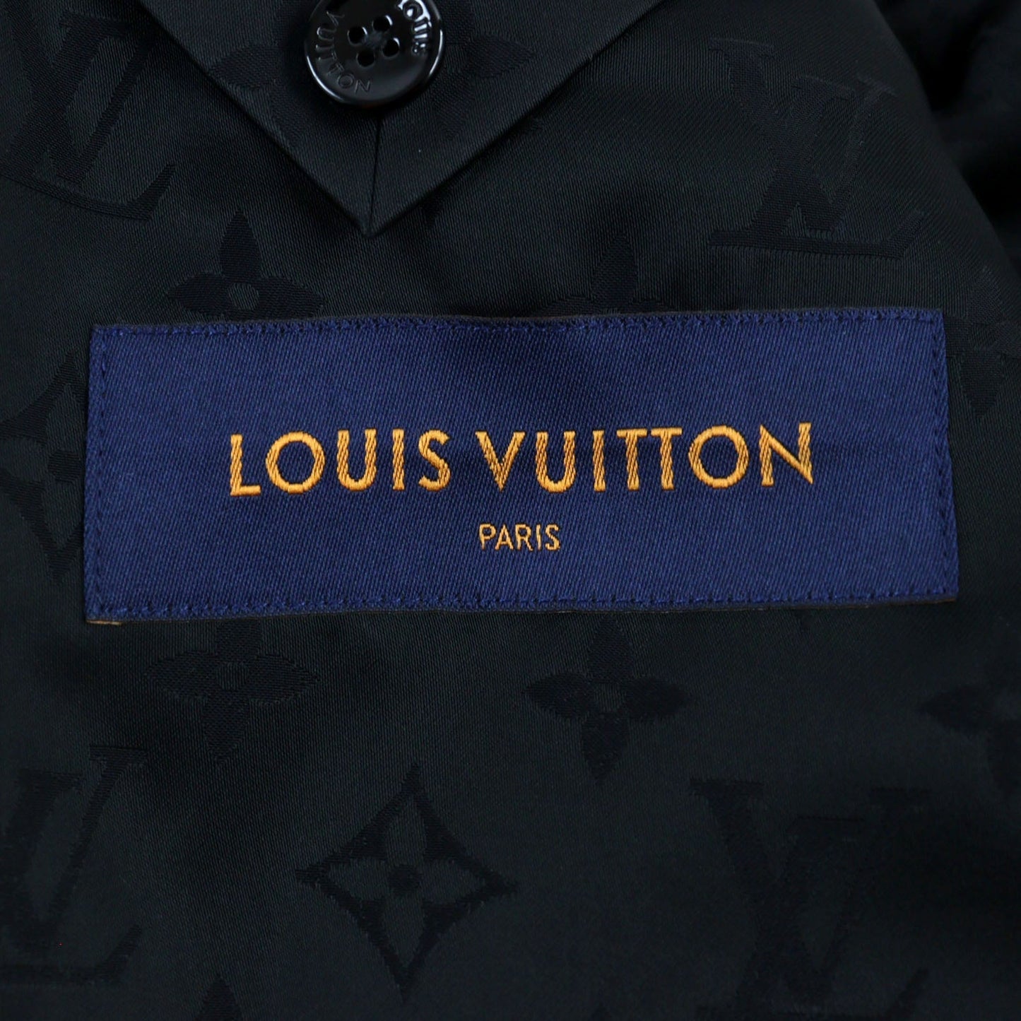 LOUIS VUITTON Chester coat HKC71W wool Black White 50