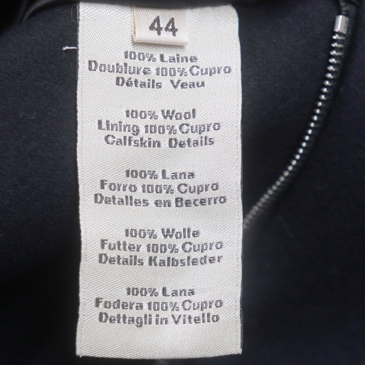 HERMES coat wool Dark navy 44