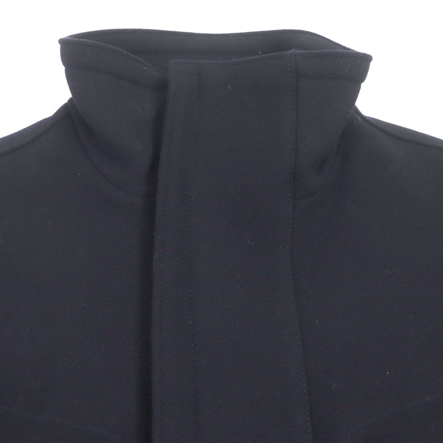 HERMES coat wool Dark navy 44