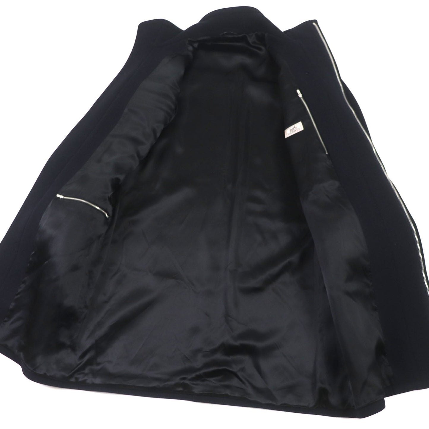 HERMES coat wool Dark navy 44