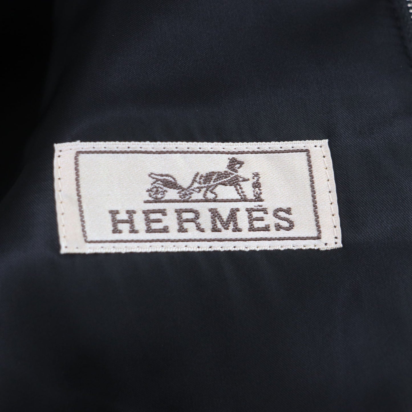 HERMES coat wool Dark navy 44