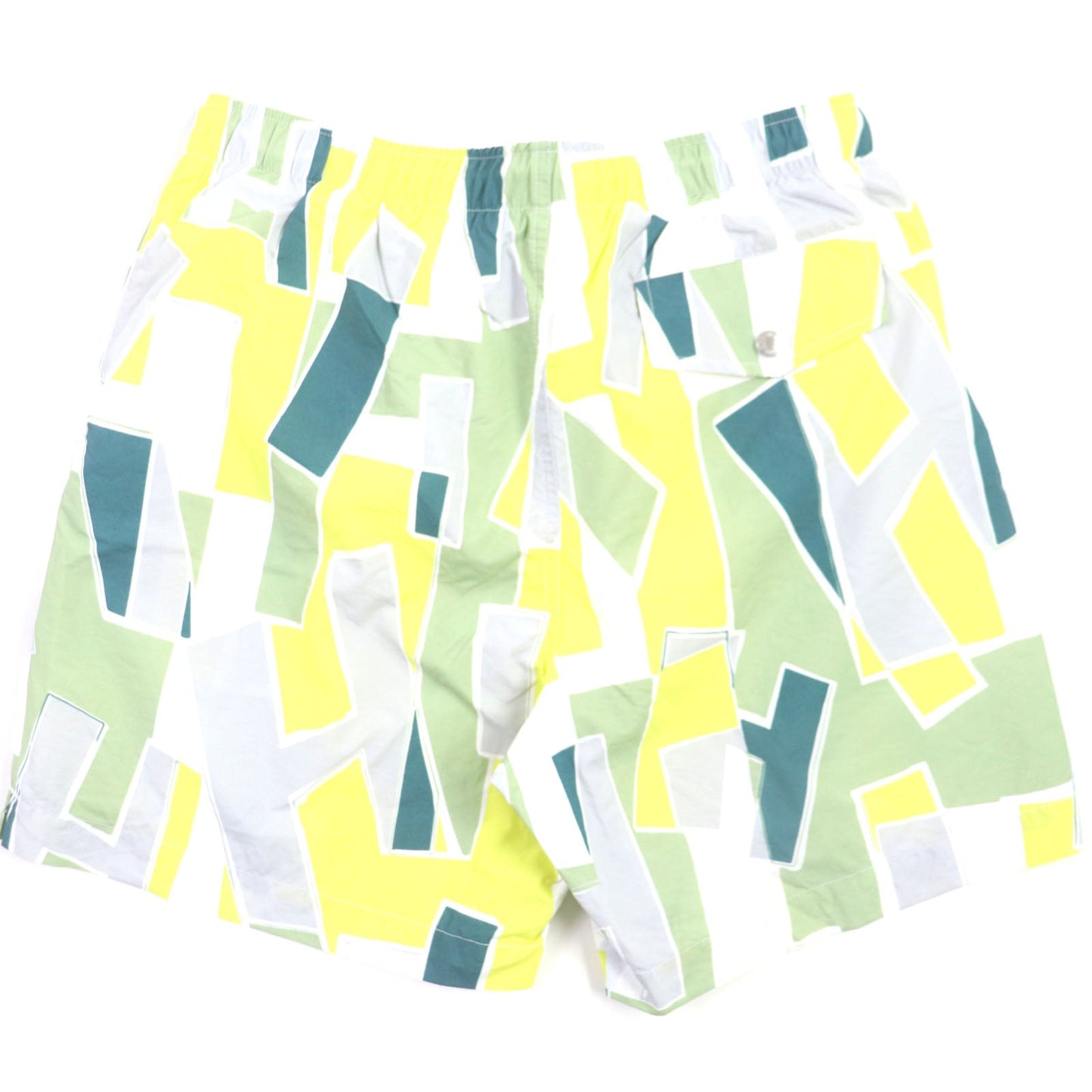 HERMES Shorts Nylon Yellow Green Multi S