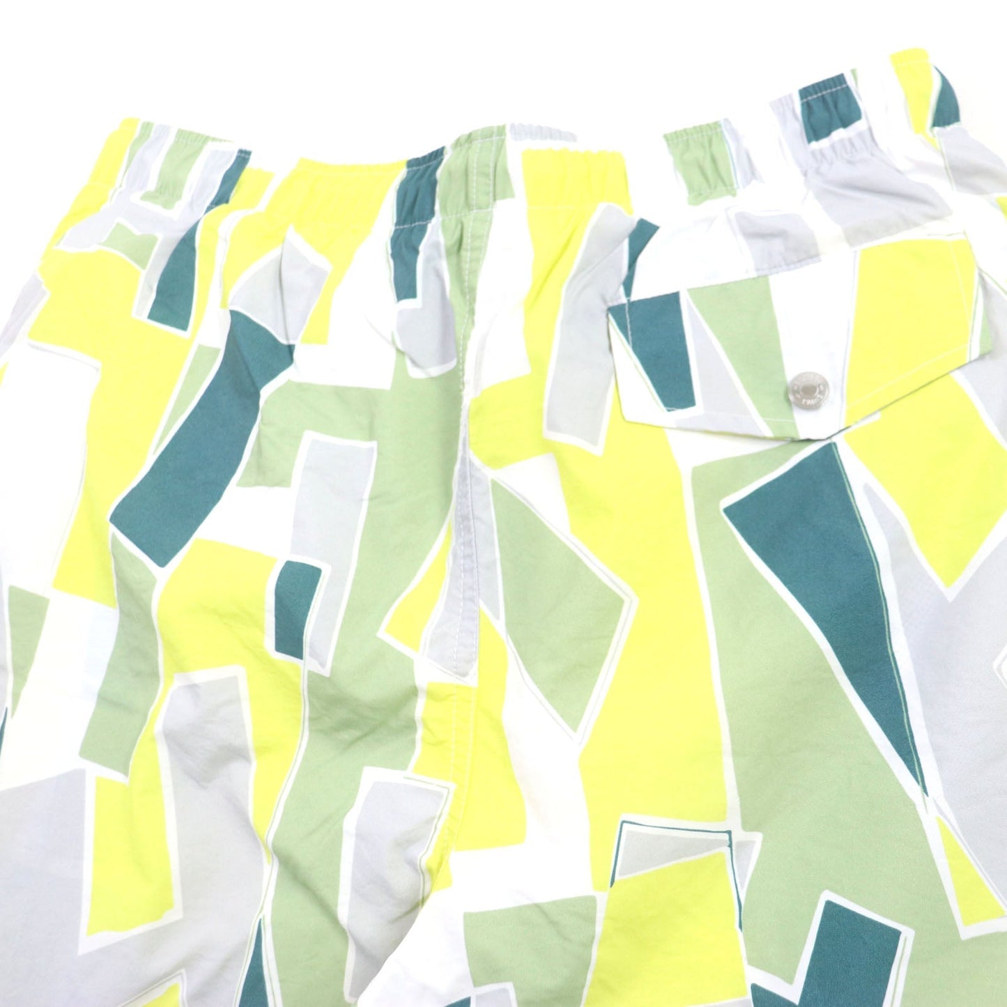 HERMES Shorts Nylon Yellow Green Multi S