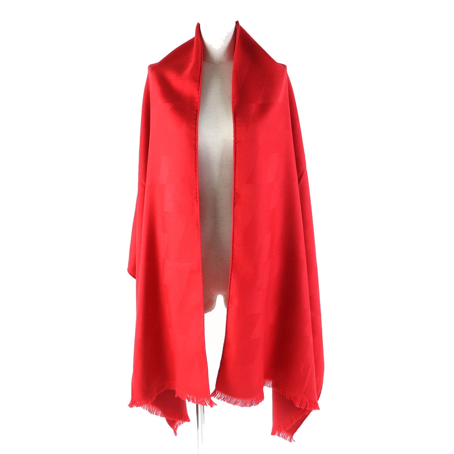 HERMES shawl 262223S cashmere Red Etol Bias H