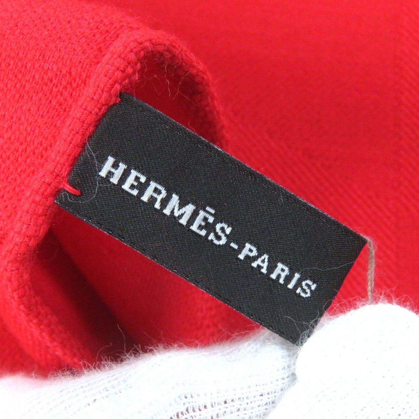 HERMES shawl 262223S cashmere Red Etol Bias H