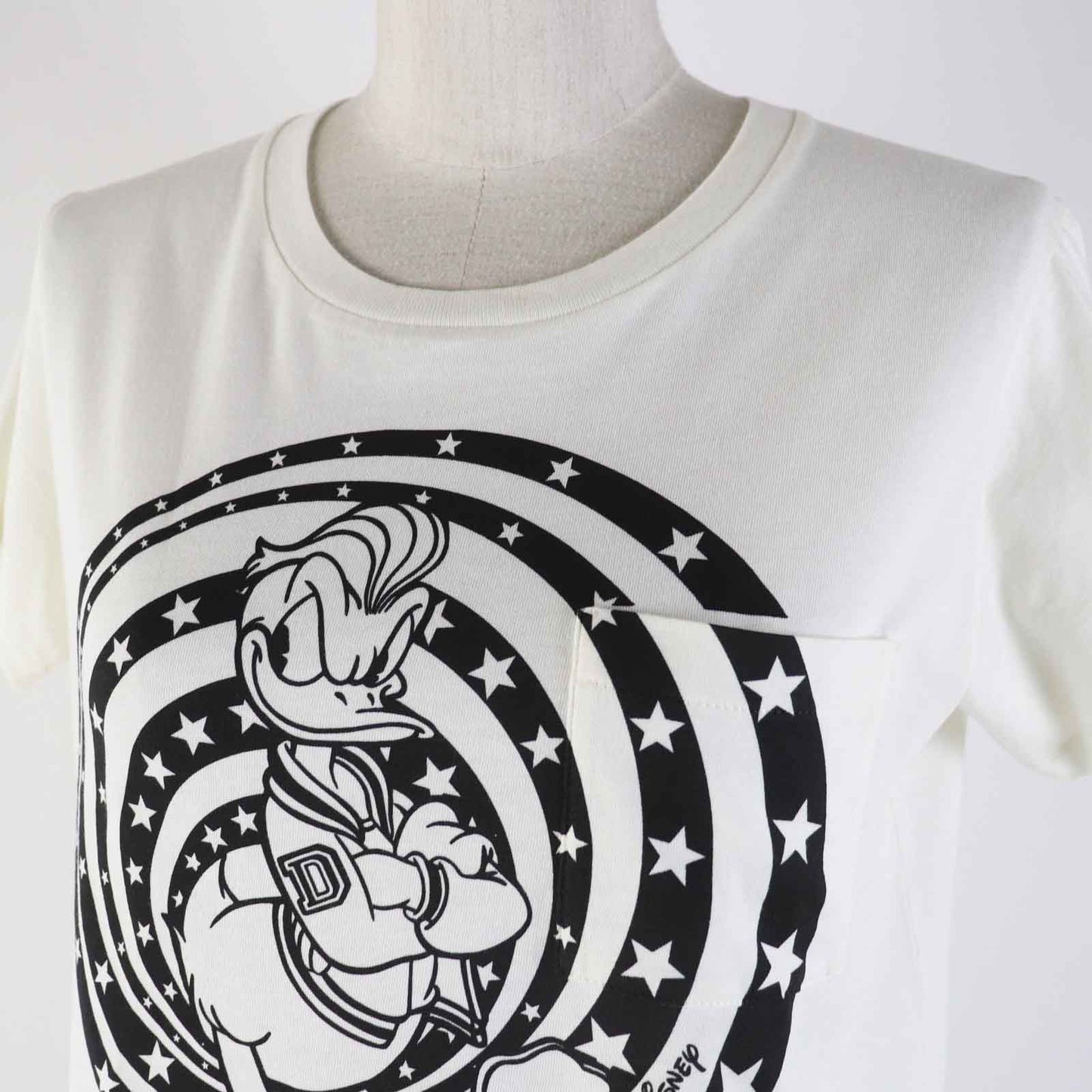 GUCCI Short sleeve T-shirt 644674 cotton Ivory black XS