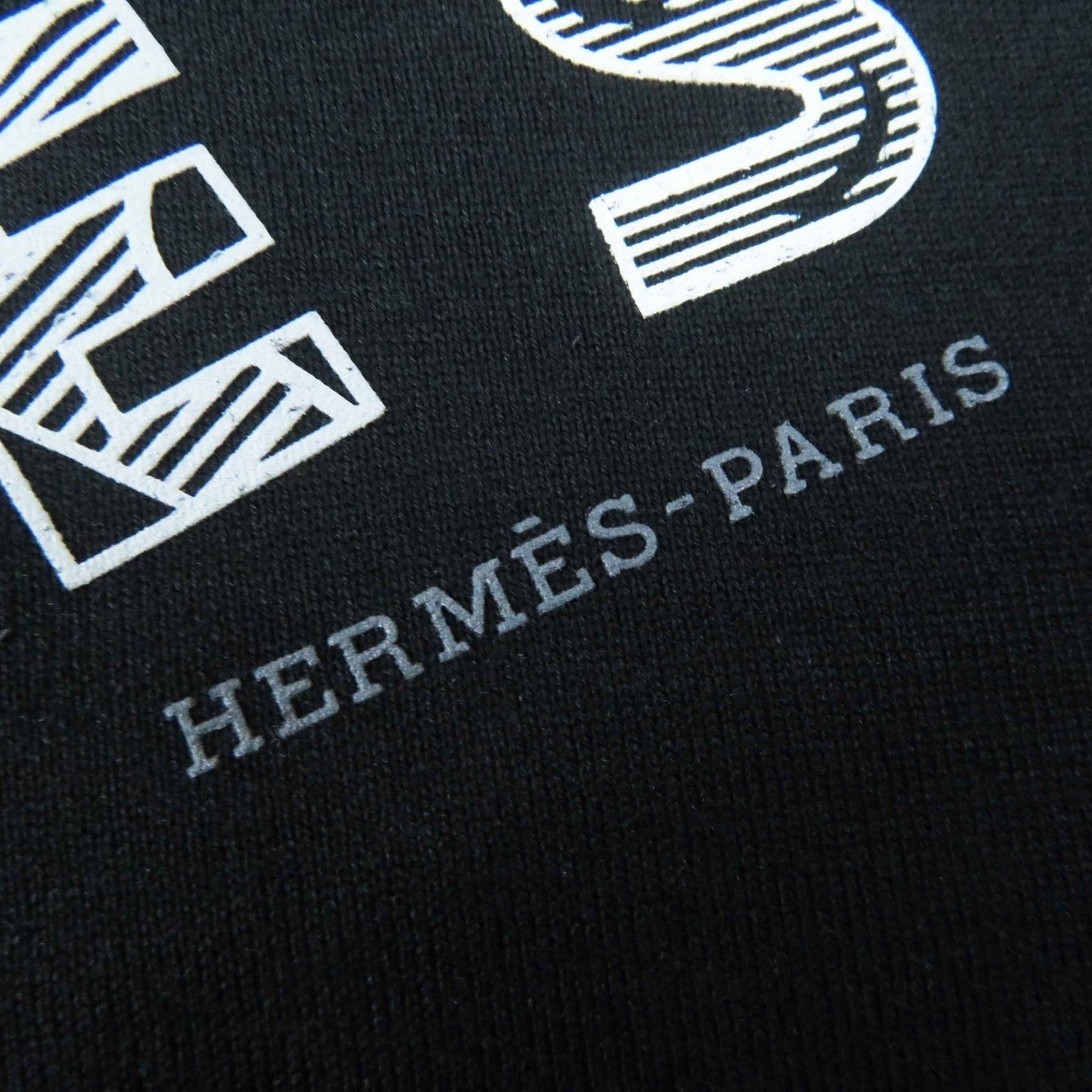 HERMES Short sleeve T-shirt 3H4611DL cotton black Do Re Boucles 34