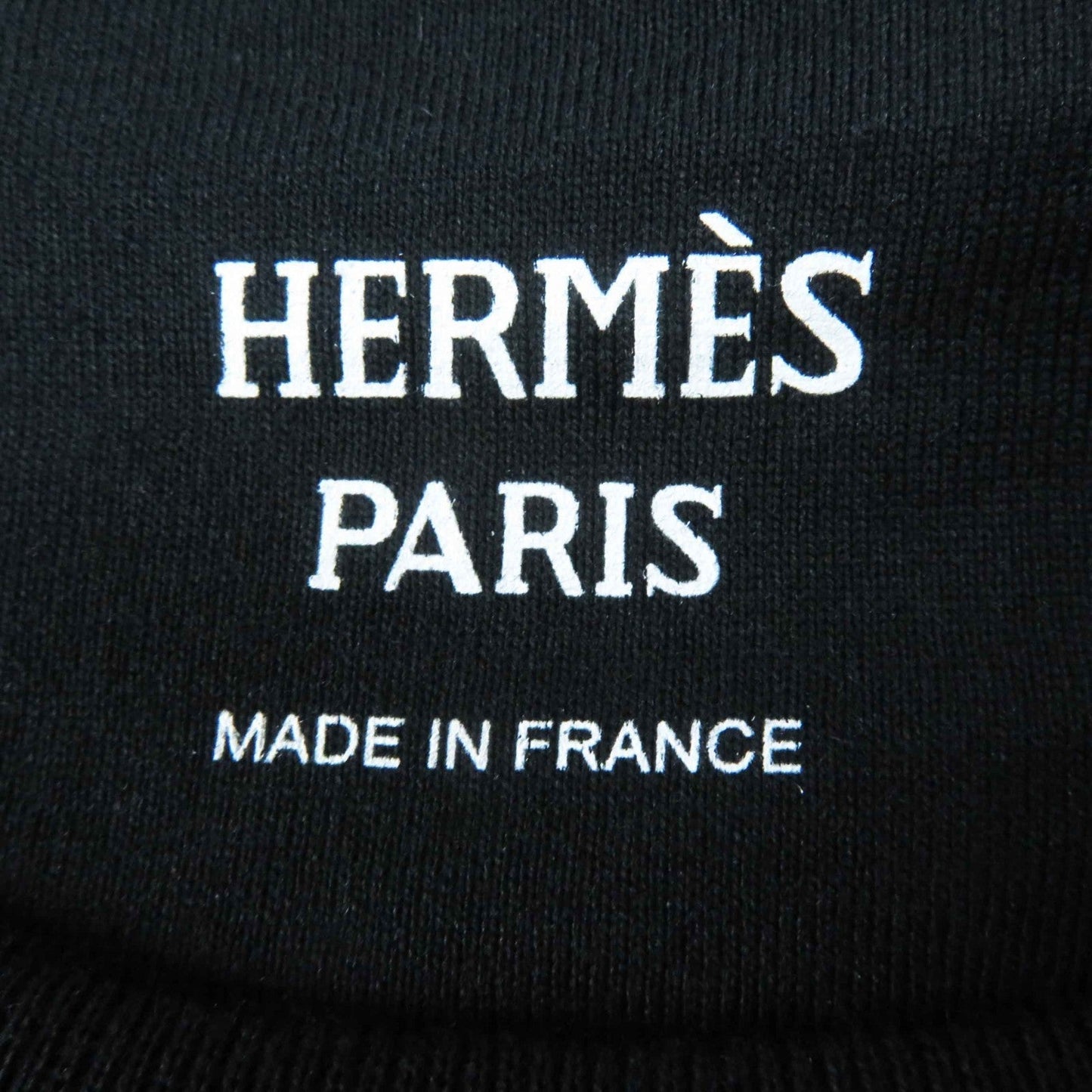 HERMES Short sleeve T-shirt 3H4611DL cotton black Do Re Boucles 34