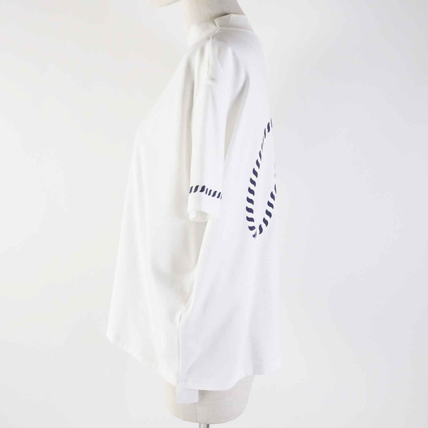 HERMES Short sleeve T-shirt 3E4621DL cotton white cartouche 36