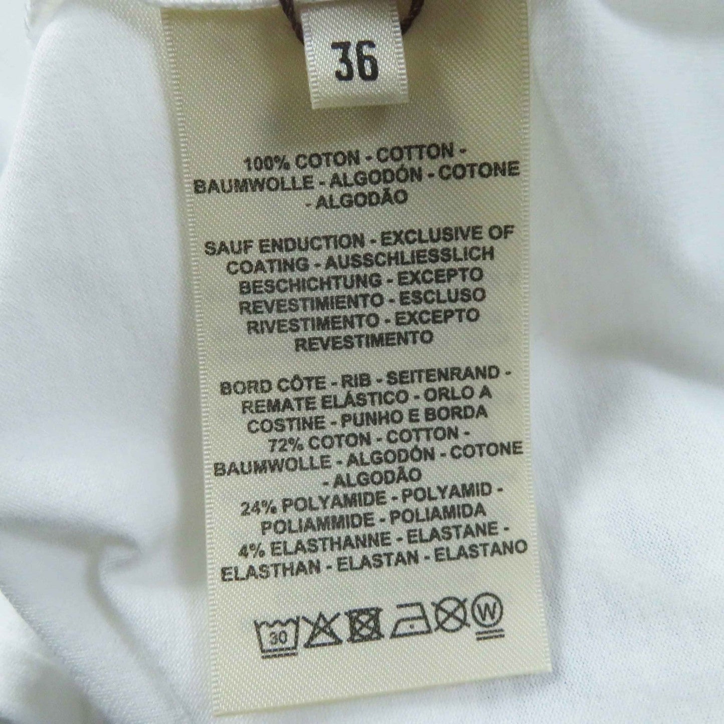 HERMES Short sleeve T-shirt 3E4621DL cotton white cartouche 36