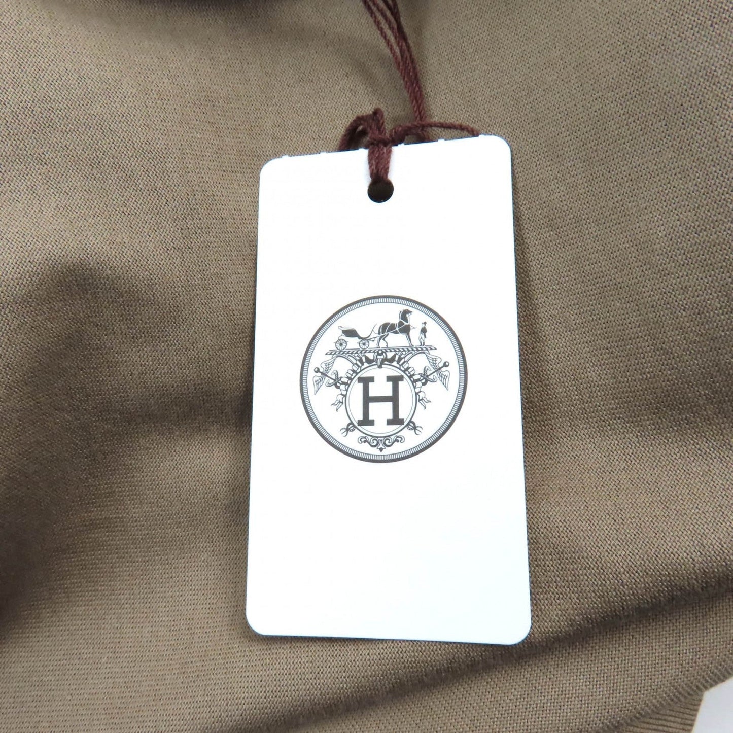 HERMES Short sleeve T-shirt 4H4615DA cotton light brown 40
