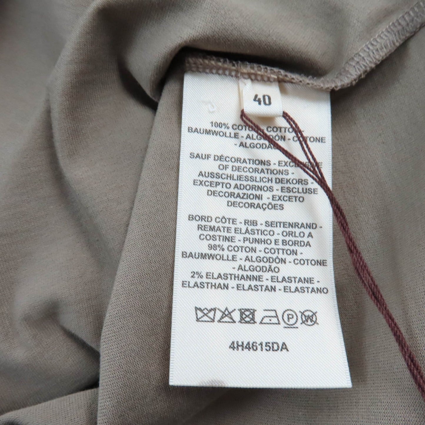 HERMES Short sleeve T-shirt 4H4615DA cotton light brown 40