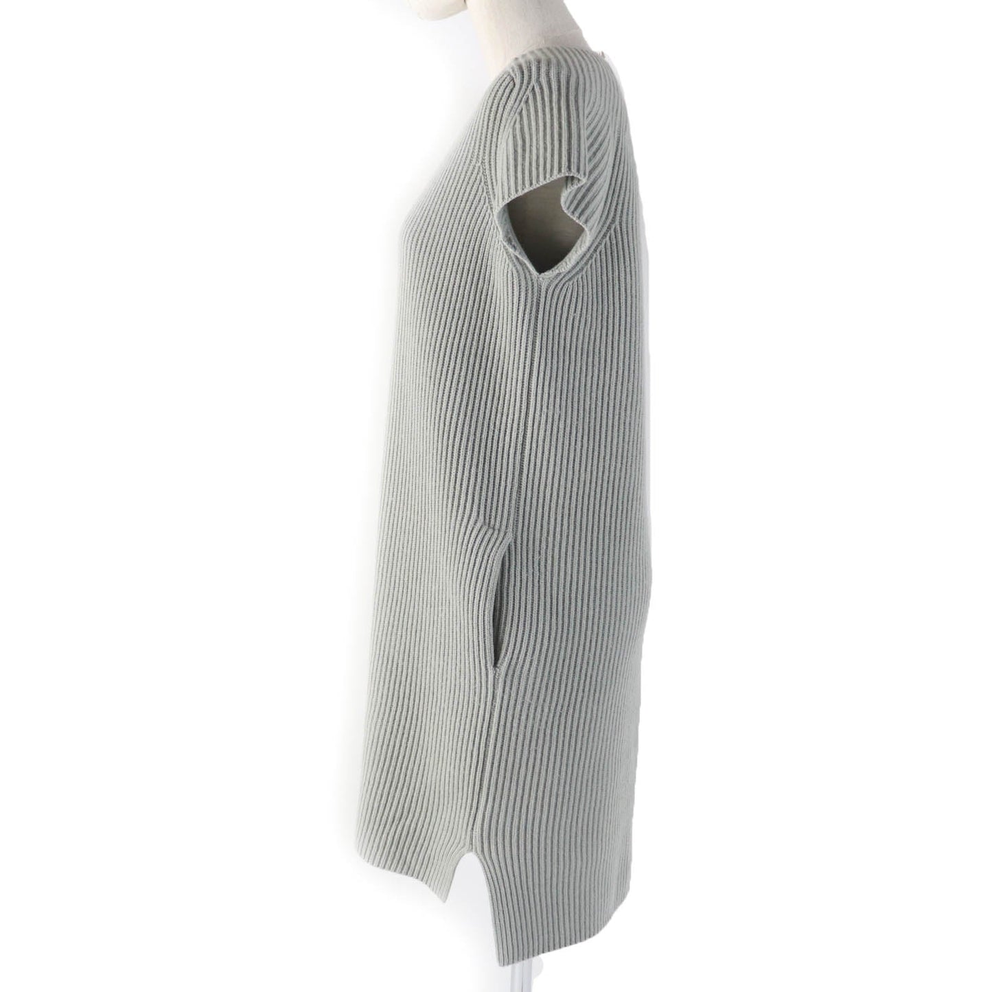 HERMES one piece wool gray 36