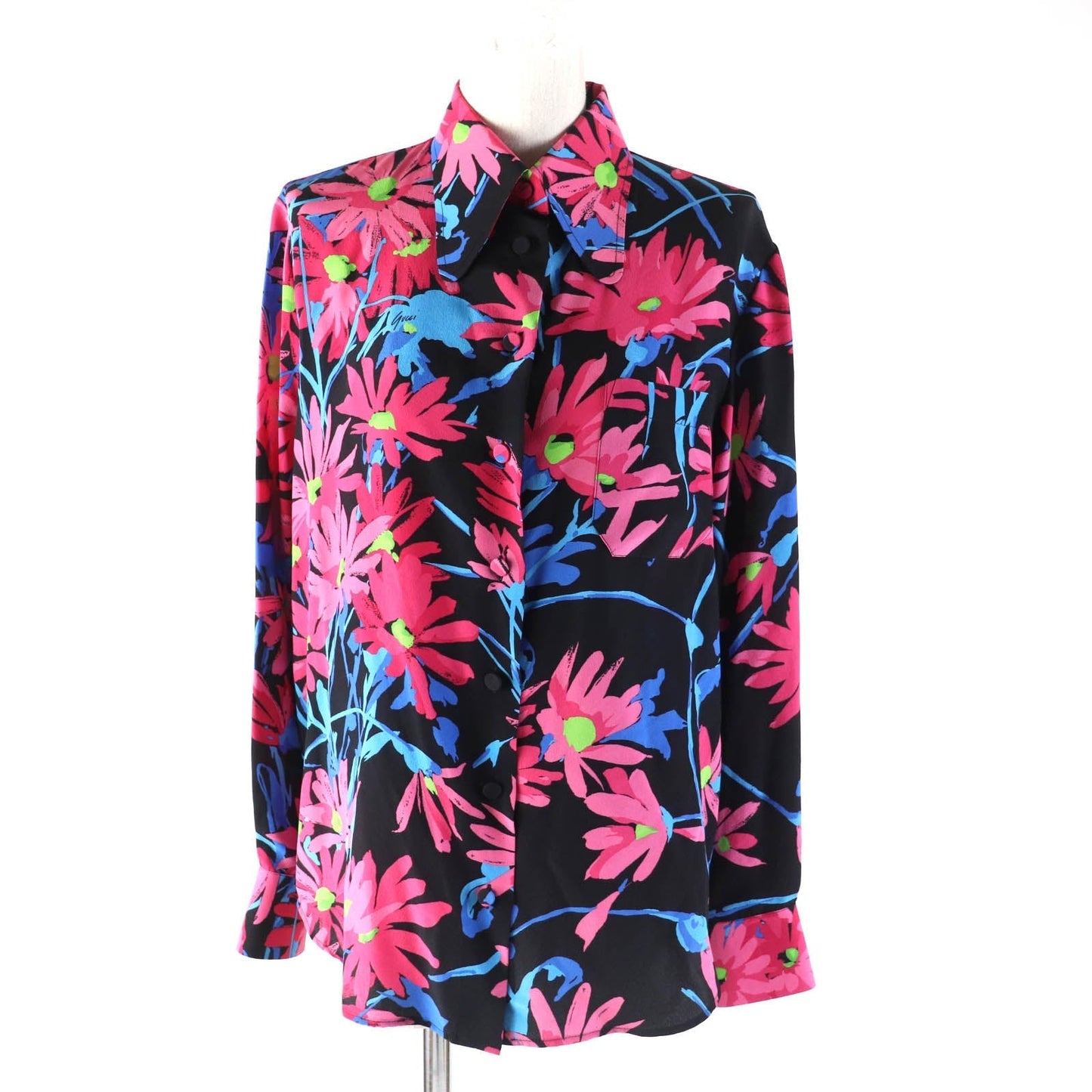 GUCCI Long sleeve shirt 643269 silk Multi 38