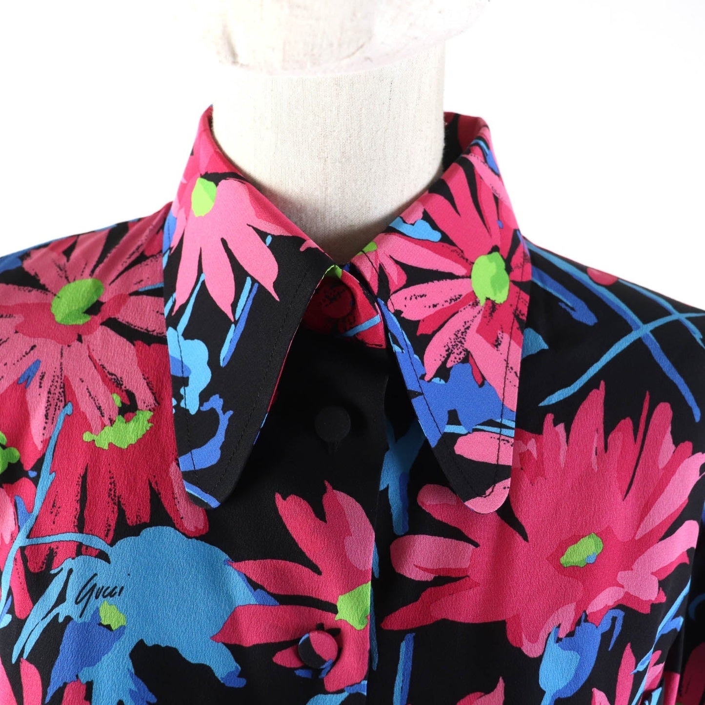 GUCCI Long sleeve shirt 643269 silk Multi 38