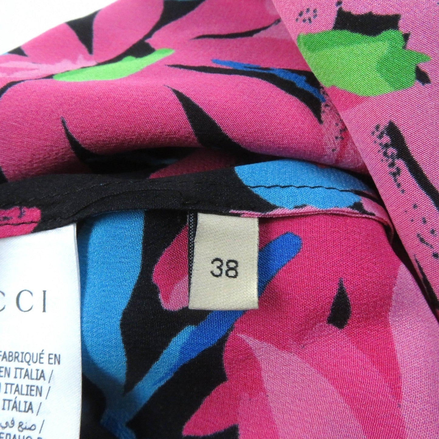 GUCCI Long sleeve shirt 643269 silk Multi 38