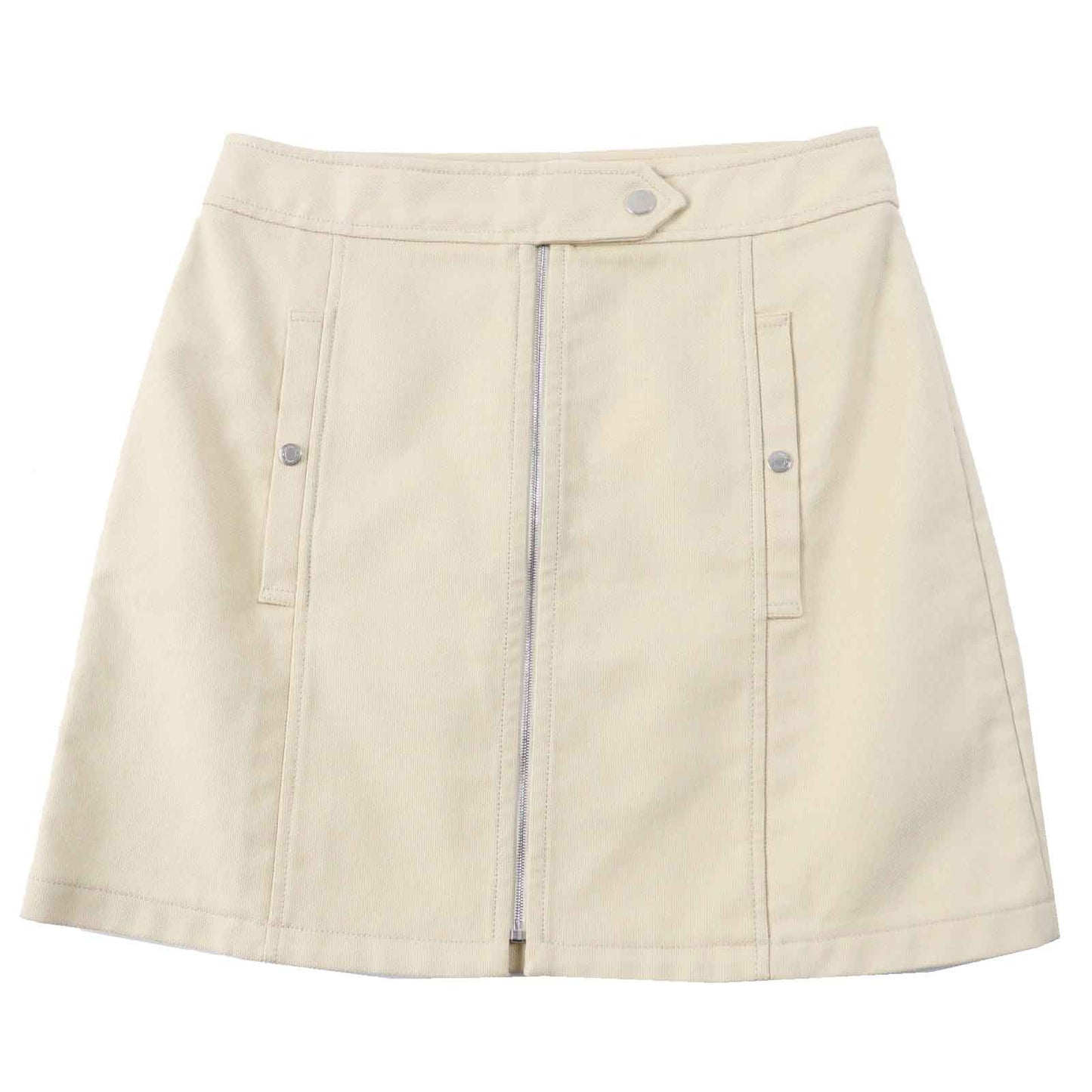 HERMES skirt cotton beige 38