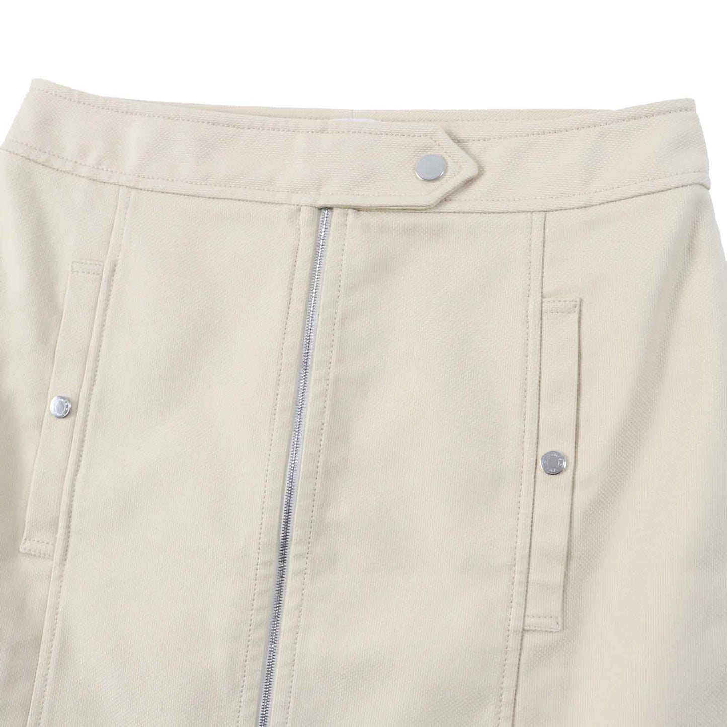 HERMES skirt cotton beige 38
