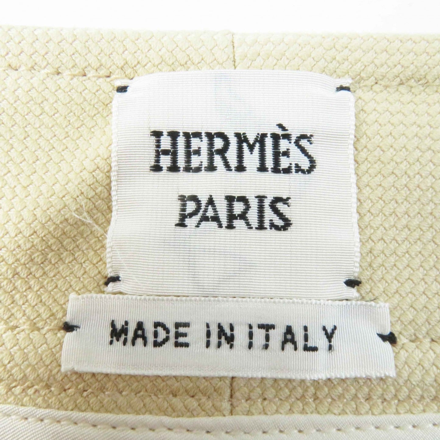 HERMES skirt cotton beige 38