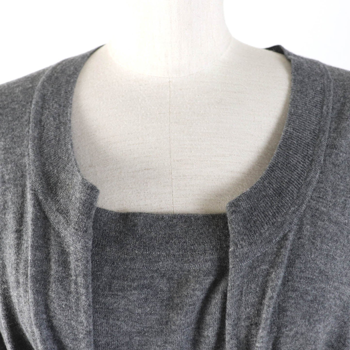 HERMES one piece wool gray 36